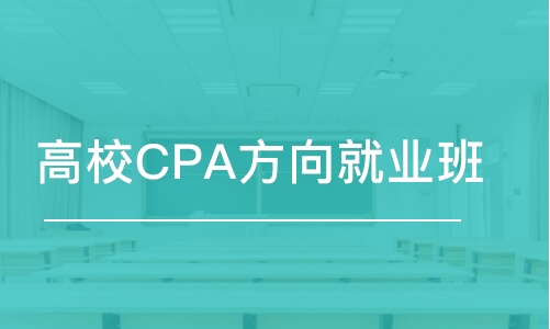 上海高校CPA方向就业班