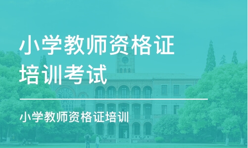 广州小学教师资格证培训考试