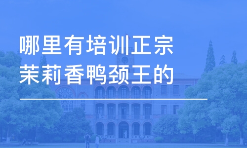 哈尔滨哪里有培训正宗茉莉香鸭颈王的？