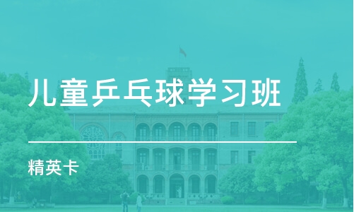 宁波儿童乒乓球学习班