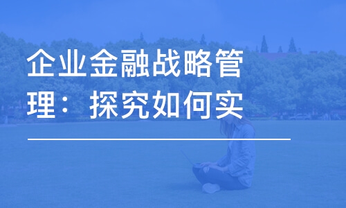 企業(yè)金融戰(zhàn)略管理：探究如何實(shí)現(xiàn)企業(yè)