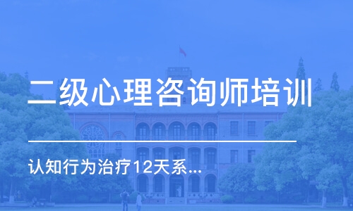 深圳认知行为治疗12天系统集训