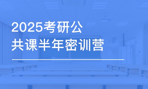 上海2025考研公共课半年密训营