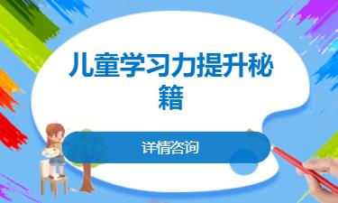 合肥儿童学习力提升秘籍